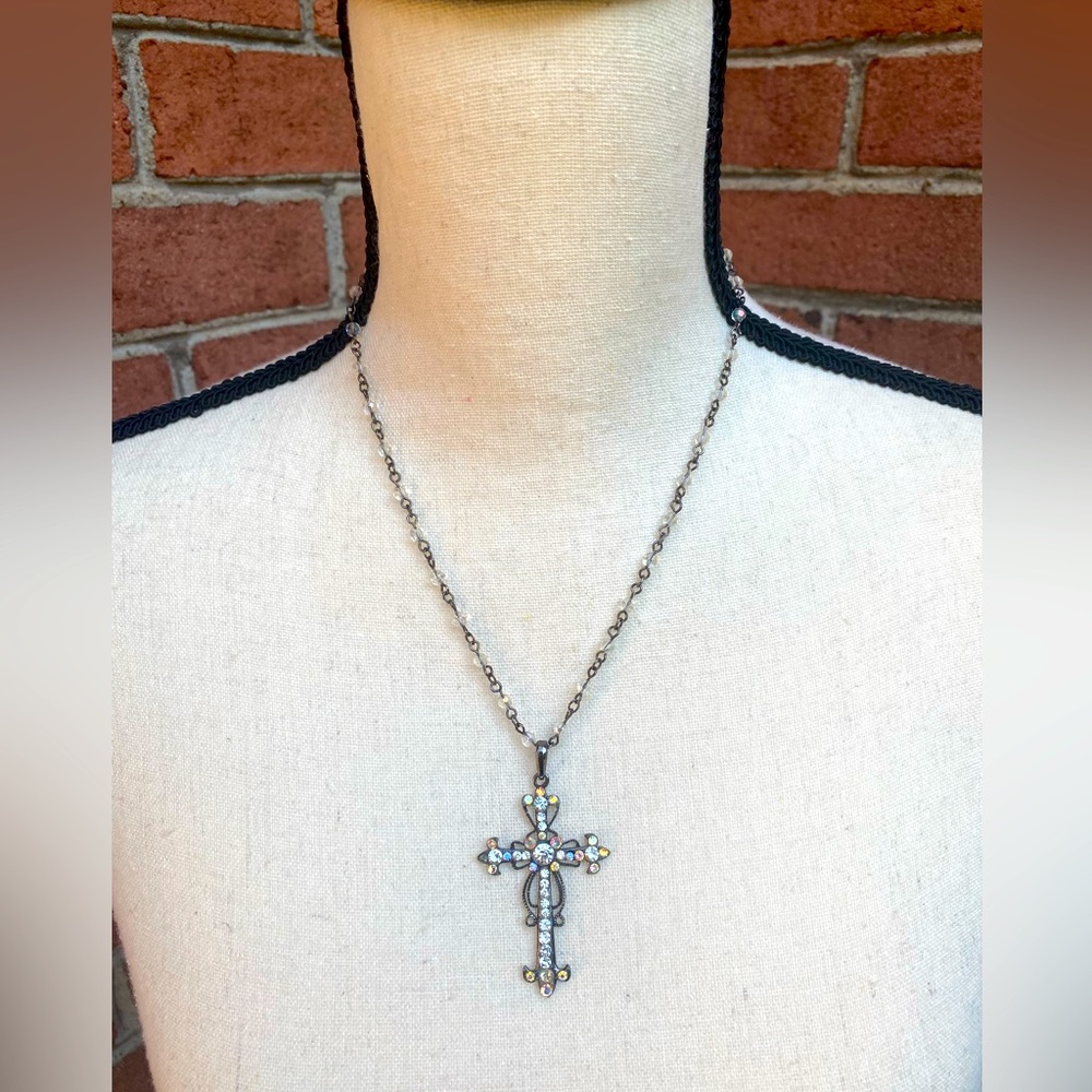 Jeweled Rhinestone Cross - Picture 3 of 7